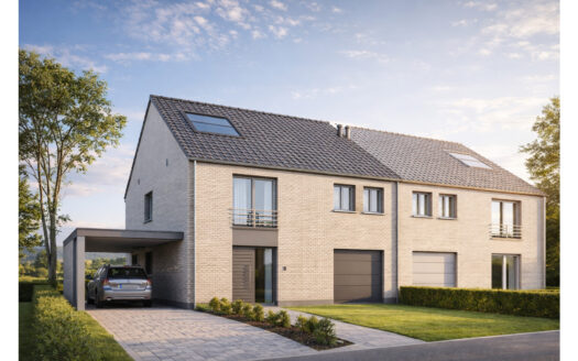 In Desselgem bouwen we deze betaalbare H.O.B. op een stuk bouwgrond van 402 m²